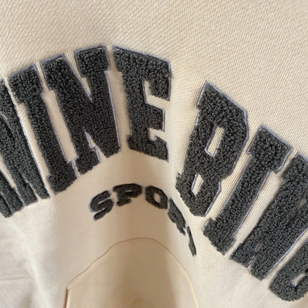 Anine Bing Cream Hoodie with Black Logo - Picture 7 of 7